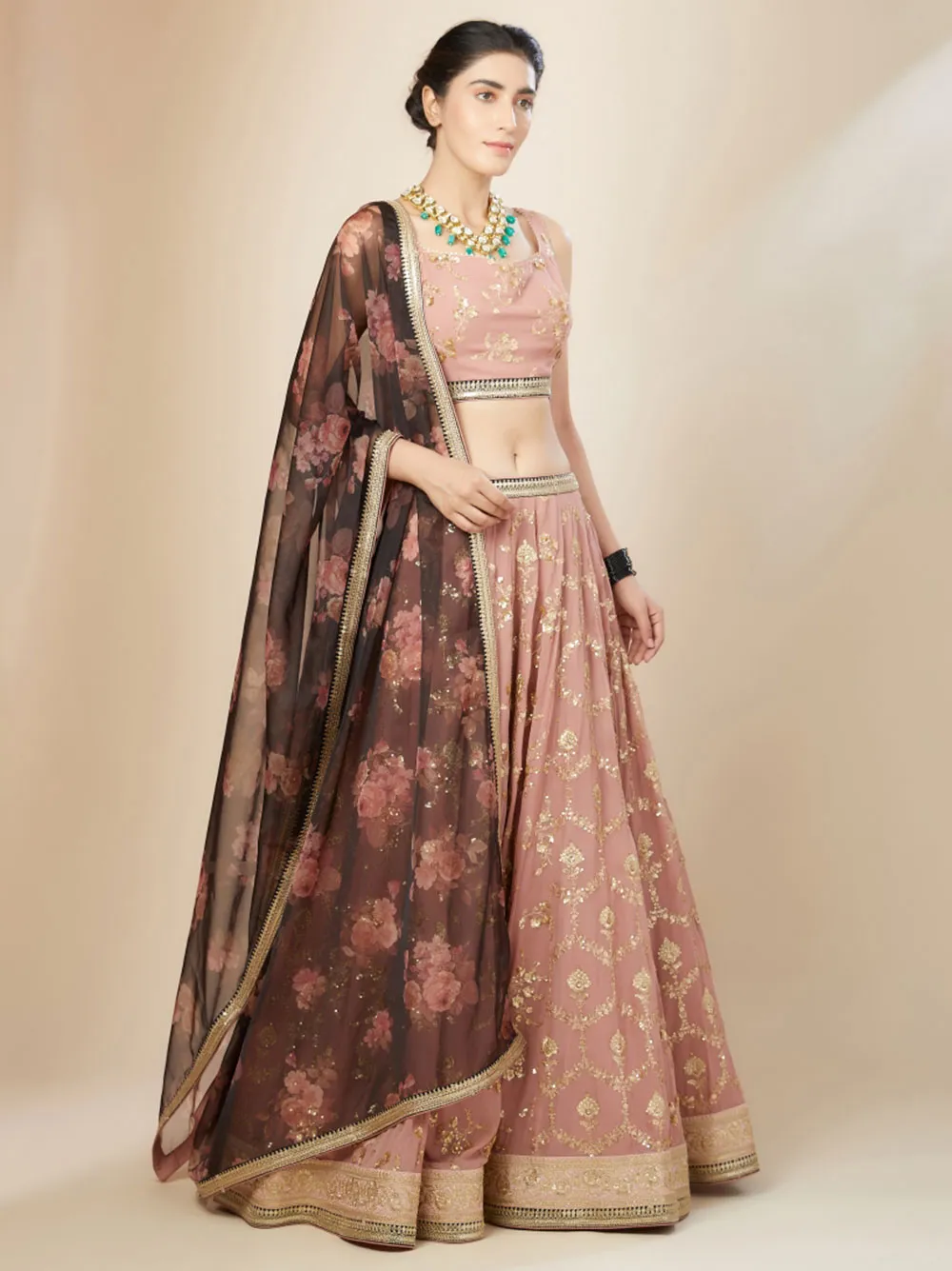 Sequins Embroidery Lehenga