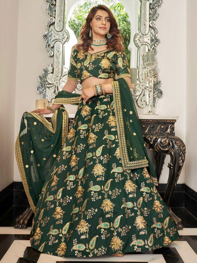 Cultural Green Lehengas