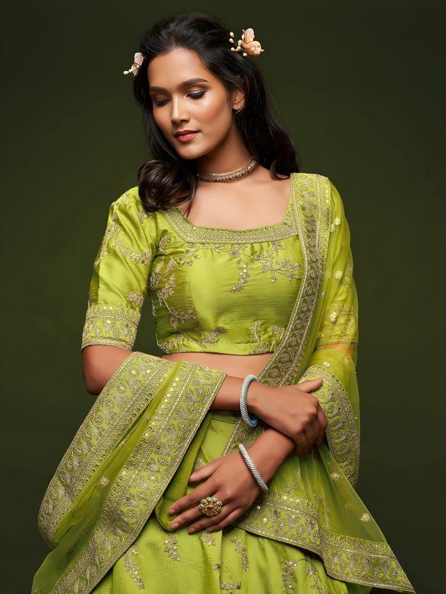 Neon Green Lehenga
