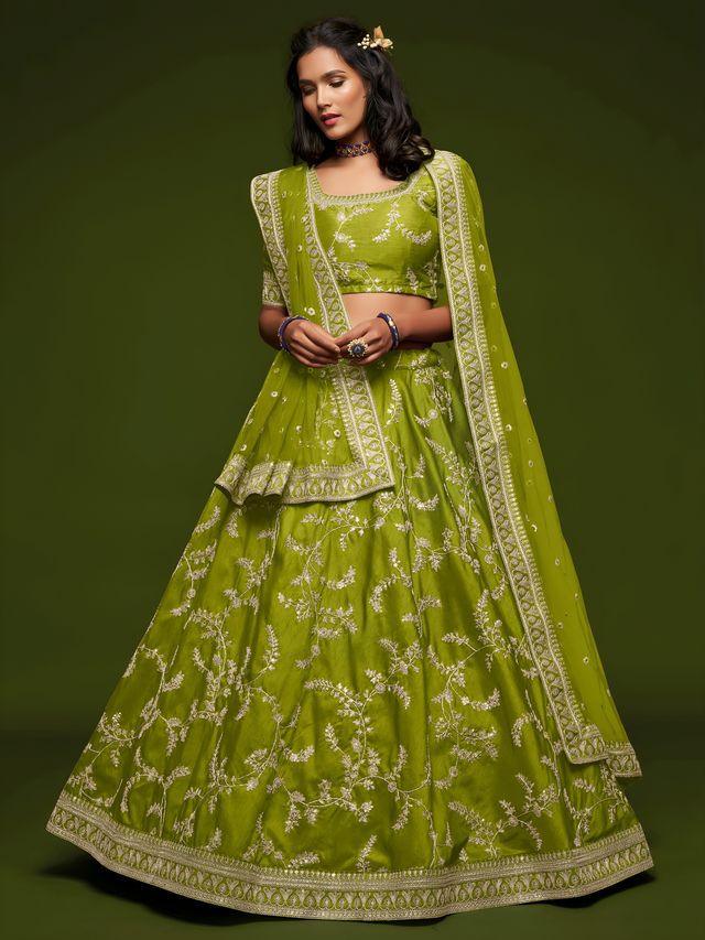Neon Green Lehenga