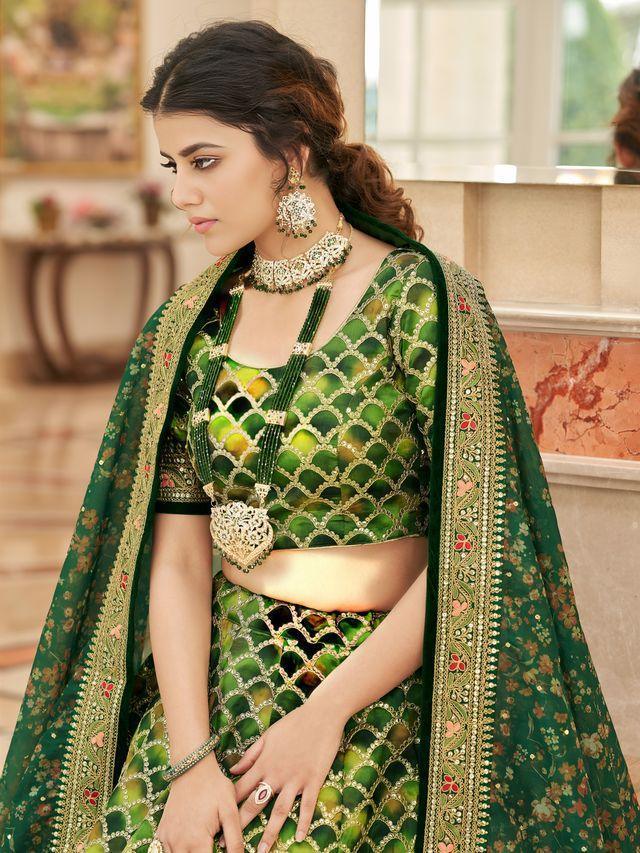 Cultural Green Lehenga